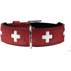 Hunter Halsband Swiss L-XL (70), rot/schwarz