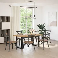 VidaXL Esstisch NOAIN U-Form-Beine 160x90x75 cm Massivholz Kiefer