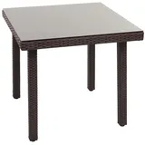 Mendler Cava Beistelltisch 80 x 80 x 80 cm Braun
