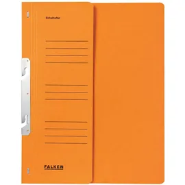Falken 80004047 Einhakhefter A4, 250g/m2 Manila-RC-Krt., 1/2 Vorderd., Behördenheftung - Orange