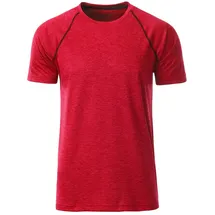James & Nicholson Funktions-Tshirt JN496 & S red-melange/titan