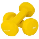 Tunturi Kurzhanteln Vinyl - 0.5 bis 5 kg - 1,5 kg gelb