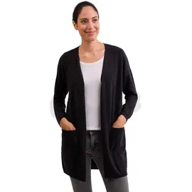 CASH-MERE.CH Strickjacke in Grau-Dunkelgrau-Dunkles Anthrazit L
