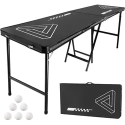 VEVOR Beer Pong Tisch Set Bierpong Trinkspiel Partytisch Faltbar 240x60x90cm