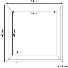 Beliani Wandspiegel Silber 65 x 65 cm
