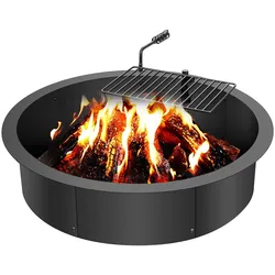 VEVOR Feuerstelle Feuerring Feuerschale Lagerfeuer Metall Ø889mm Garten Terrasse