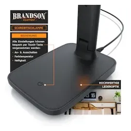 Brandson Schreibtischlampe Schwarz