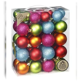 inges magic & goodz Weihnachtskugeln Kunststoff 4cm - 5cm 44er Set Christbaumkugeln (Mille Fiori)