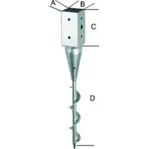 E-NORMpro Einschraubbodenhülse tzn 71x600/650 mm
