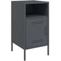 vidaXL Nachtschrank Anthrazit 36 x 39 x 68 cm Stahl