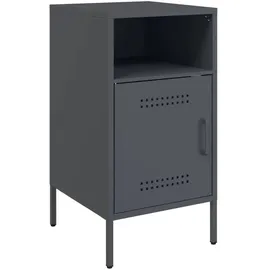 vidaXL Nachtschrank Anthrazit 36 x 39 x 68 cm Stahl