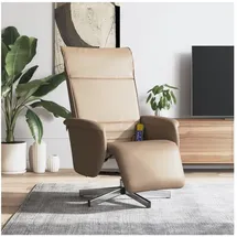 vidaXL Relaxsessel mit Fußteil Kunstleder 56 x 107,5 x 85 cm Cappuccino-Braun drehbar