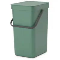Brabantia Proregal Mülleimer, Grün, Kunststoff, Rechteckig, 20x35x24.9 cm, Küchen,
