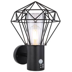 Horace Außenleuchte Edelstahl Schwarz, 1X E27 Led