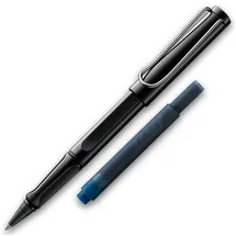 Lamy Tintenroller safari roll-ink mit T10 Tintenpatrone, black/schwarz