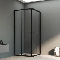 Boromal Duschkabine Duschwand Schiebetür Eckeinstieg Duschtür Eckedusche 185 Satiniert Duschabtrennung - Boromal