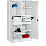 Pavoy Schwerlastschrank 6 Fachböden 120x60x180 lichtgrau
