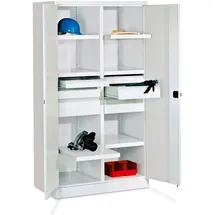 Pavoy Schwerlastschrank 6 Fachböden 120x60x180 lichtgrau