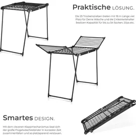 Tectake Wäscheständer 18 m schwarz