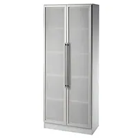 Hammerbacher Vitrine lichtgrau 4 Fachböden