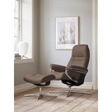 Stressless Relaxsessel STRESSLESS "Sunrise" Sessel Gr. Leder BATICK, Cross Base Schwarz, Rela x funktion-Drehfunktion-PlusTMSystem-Gleitsystem-BalanceAdaptTM, B/H/T: 79 cm x 103 cm x 73 cm, braun (mole batick) Lesesessel und Relaxsessel