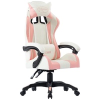 VidaXL Gaming-Stuhl Kunstleder Gaming Chair rosa/schwarz