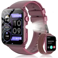 Smartwatch Damen Herren mit Bluetooth Anrufe, Fitness Tracker mit Herzfrequenz