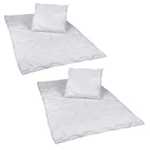 Steinmann 2 Stück Premium Steppbettdecken Set, Steppbett 135 x 200 cm mit Kopfkissen 80 x 80 cm