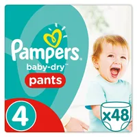 Pampers Baby-Dry Pants Größe 4, 8-14 kg, Windeln , 2er Pack (2 x 48 Stück)