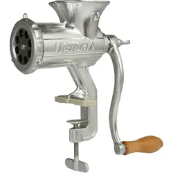 Victoria Manueller Fleischwolf, Wurstfüller, Wurst, Wurstwolf, Gusseisen Größe 10, VIC-30049, Chrom