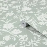 Laura Ashley Rye Vliestapete 53 cm x 10 m 300 g Grün