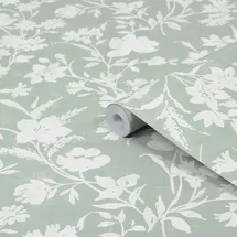 Laura Ashley Rye Vliestapete 53 cm x 10 m 300 g Grün