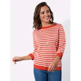 Casual Looks Ringel-Pullover orange / Ecru 50