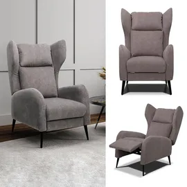 VitaliSpa Sessel Chelsea, Grau, mit Liegefunktion