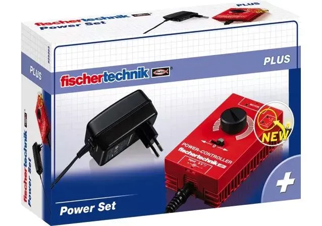 Fischertechnik Power Set, Netzgerät 9V 2,5A, regelbarer Ausgang bis 1A, fester Ausgang 9V 1A