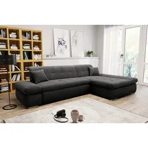 DOMO collection Ecksofa »Moric, L-Form, XXL-Sofa - Breite 300cm«, wahlweise mit Bettfunktion und Armteilverstellung, Cord grau