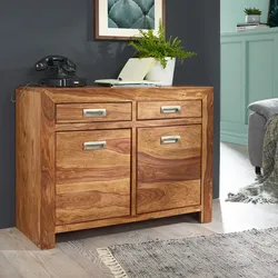 FineBuy Sideboard 90 x 70 x 40 cm Sheesham