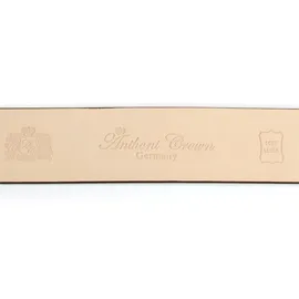 Anthoni Crown Herrengürtel Leder grau 105 cm