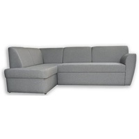 MOEBLO Ecksofa MARGO, Sofa Eckcouch Couch Ottomane L-Form Schlafsofa Polstergarnitur Wohnlandschaft Polsterecke, mit Schlaffunktion und Bettkasten, - (BxHxT): 245x90x155cm grau