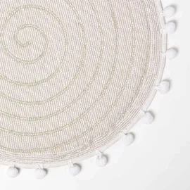 Homescapes Spiral Salbeigrün/Weiß Ø 60 cm