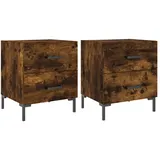 vidaXL Nachtschrank 2 Stk. 40 x 35 x 47,5 cm Braun
