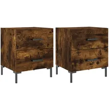 vidaXL Nachtschrank 2 Stk. 40 x 35 x 47,5 cm Braun