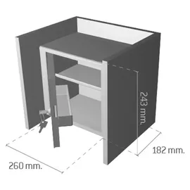 SOTech Medizinschrank mit Schloss Apothekenschrank 260 x 243 x 182 mm