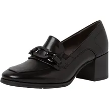 Jana Damen Trotteur mit Blockabsatz Vegan, Schwarz 39 EU