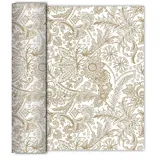 AVA 40cm Papiertischläufer 6m Rolle Stoffähnliches Tischband Weiß Gold