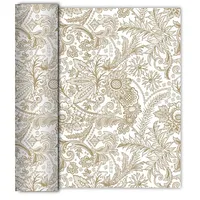 AVA 40cm Papiertischläufer 6m Rolle Stoffähnliches Tischband Weiß Gold