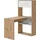 Dmora Schreibtisch Dmangn, Umkehrbarer Eckschreibtisch mit Bücherregal, Arbeits- oder Bürotisch mit mehreren Positionen, 108x70h140 cm, Weiße und