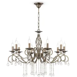 Maytoni Wundervoller französischer Kronleuchter Grace Klassischer Stil mit Bronze-Lackierung - Ideal für Wohnzimmer, Esszimmer, Schlafzimmer