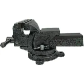 tooltek GEKO | Schraubstock, mit Amboss, 125mm Spannweite, Tischschraubstock drehbar 360