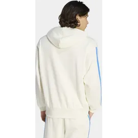 adidas Essentials 3-Streifen Kapuzensweat Herren Weiß XL